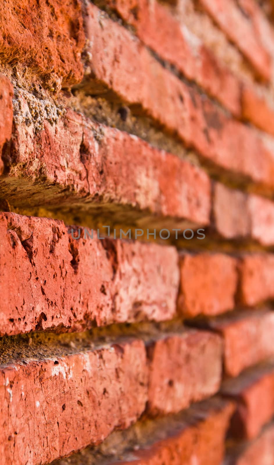 Ancient brick wall at ayutthaya,Thailand