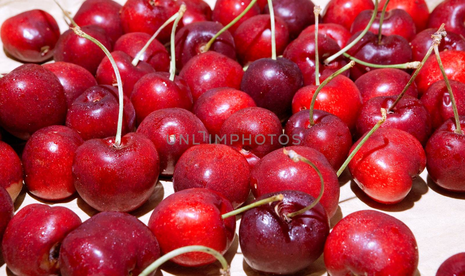 Still life with tasty cherries