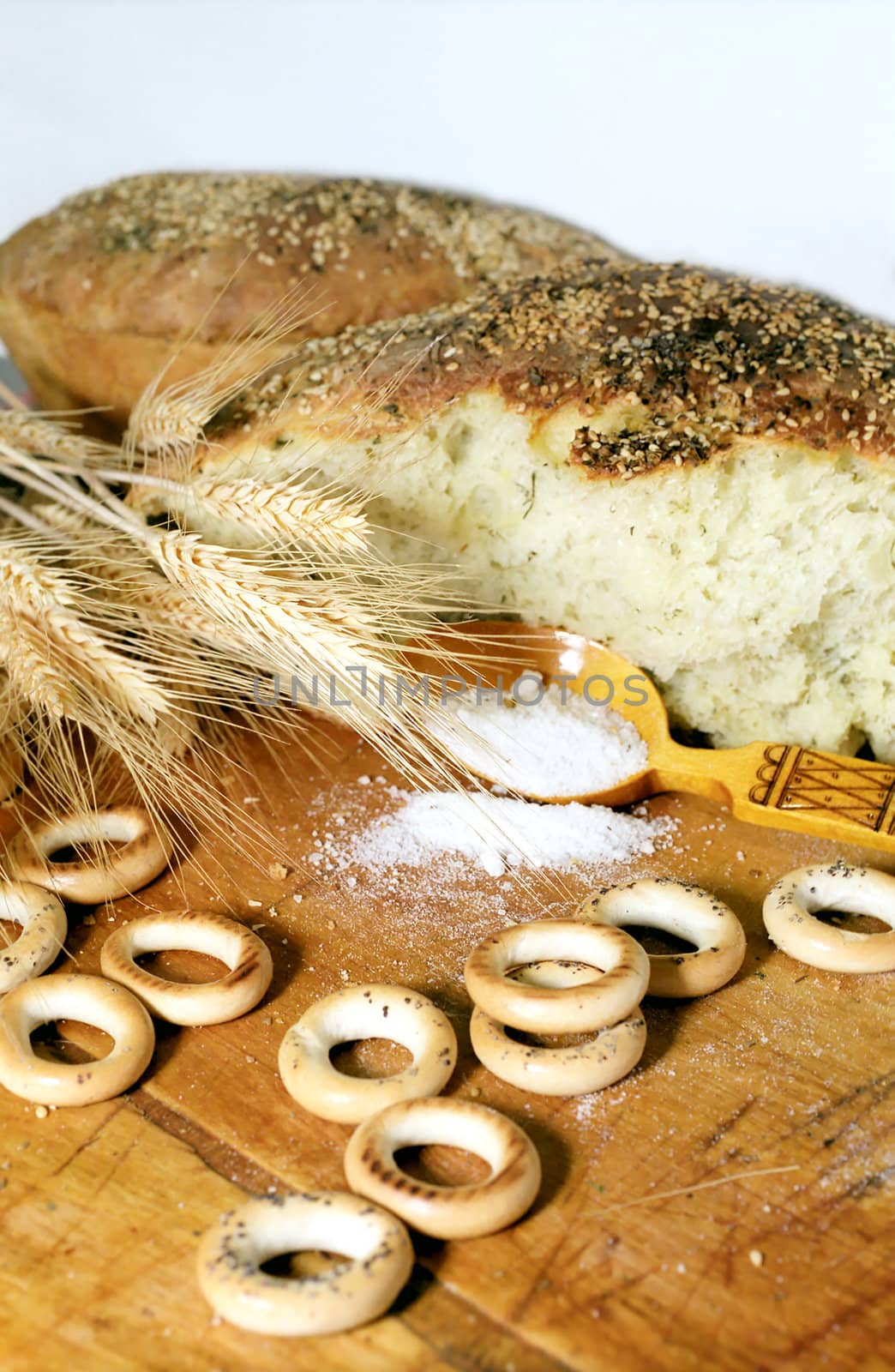 Broken loaf of bread by mulden