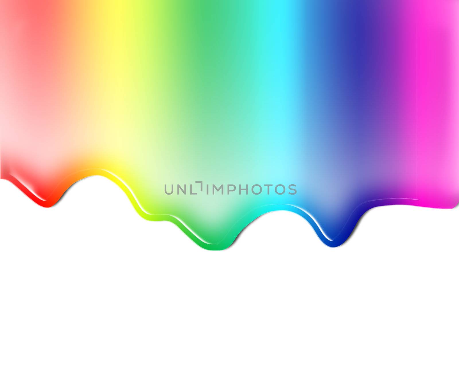 Illustration of liquid or paint colors isolated in white