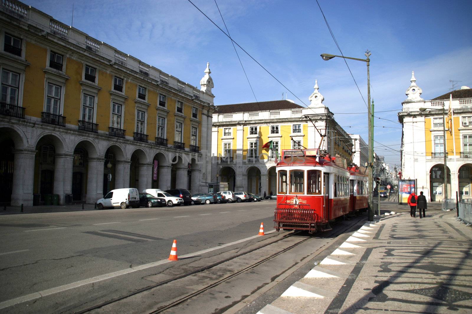 Panorama of old traditional city of Lisbon by jpcasais