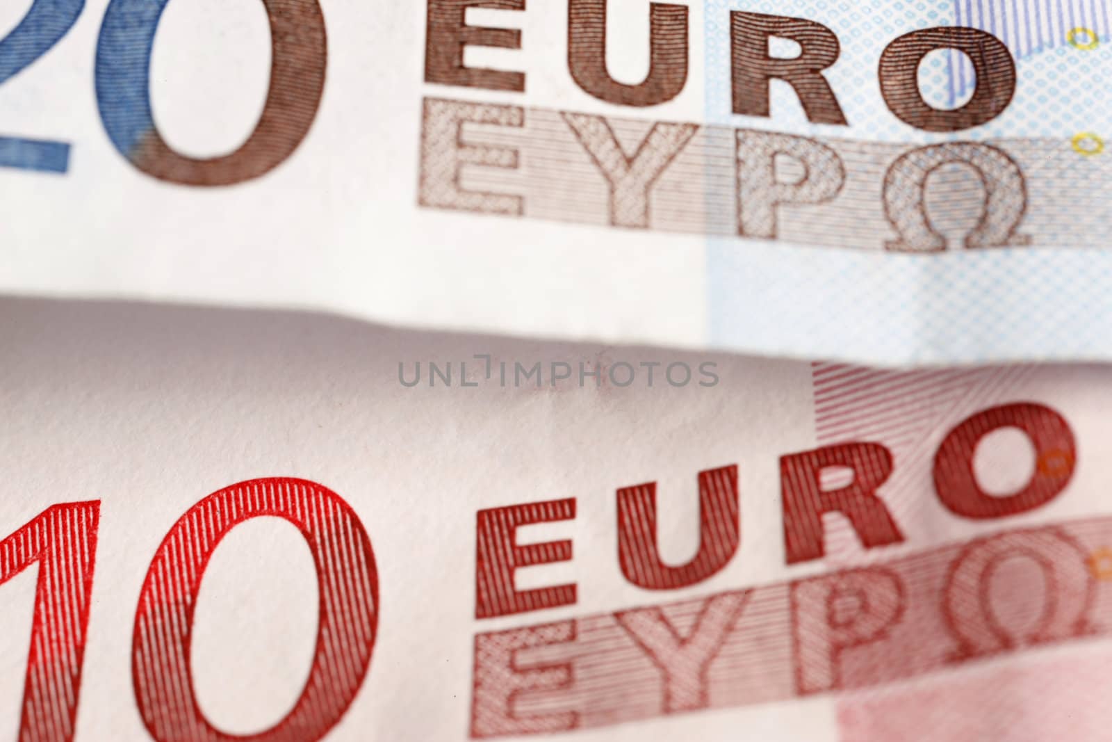 Detail of a Euro banknote with big DOF
