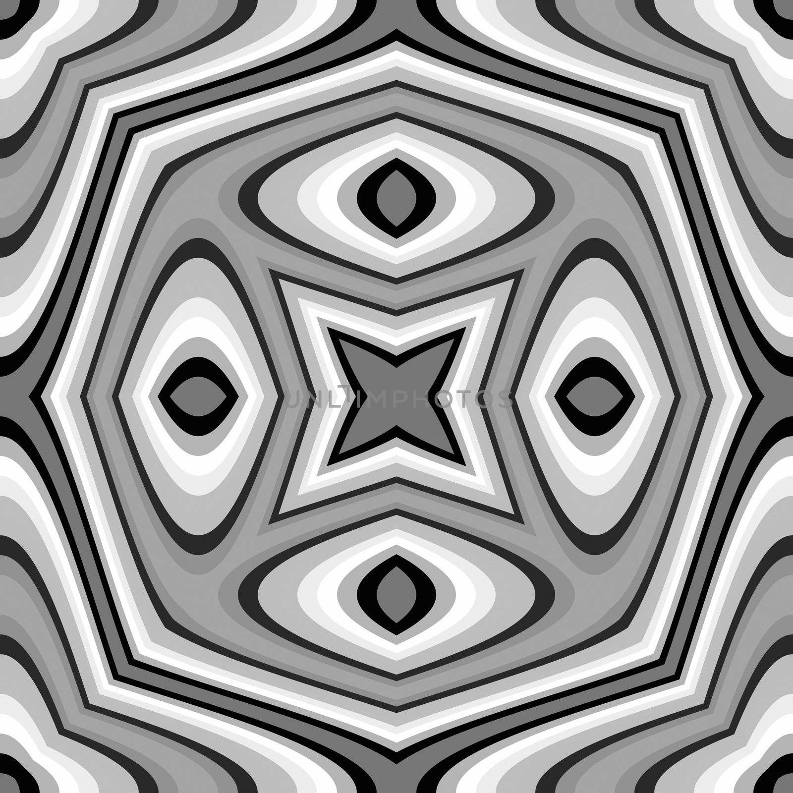 seamless mandala shape in black and white 