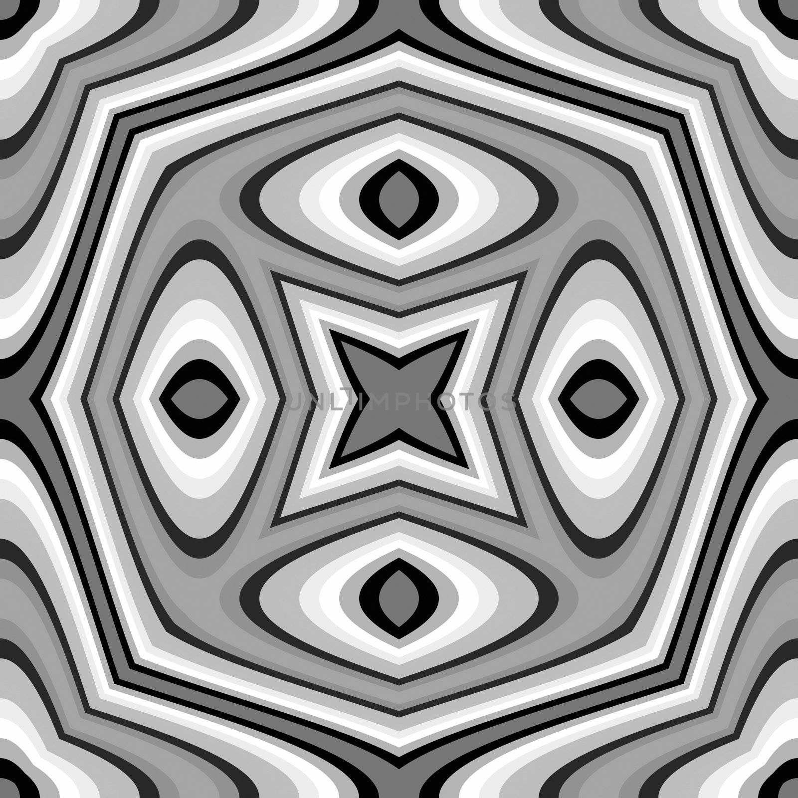 seamless mandala shape in black and white 