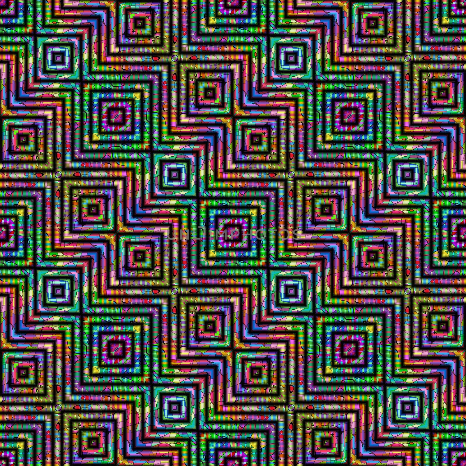 seamless 3d texture of colorful diagonal shapes