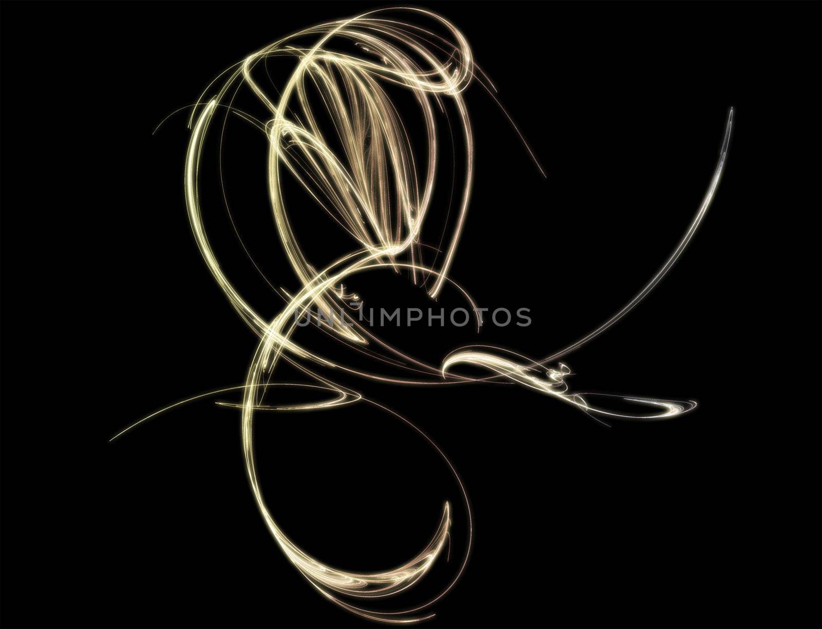 Abstract flowing wisp. colored smoke style.