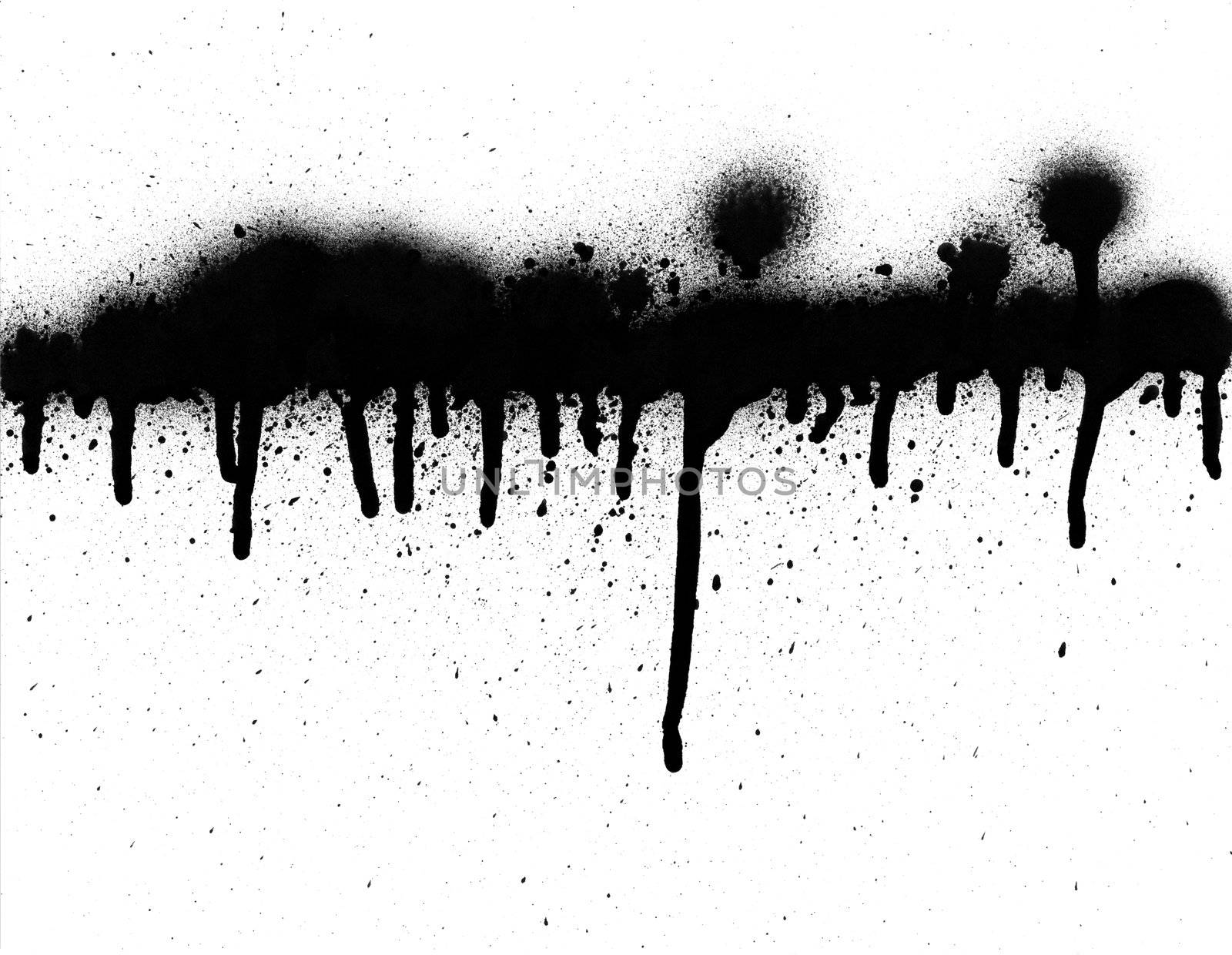 Graffiti tag with drips and grunge. High Resolution with whit background.