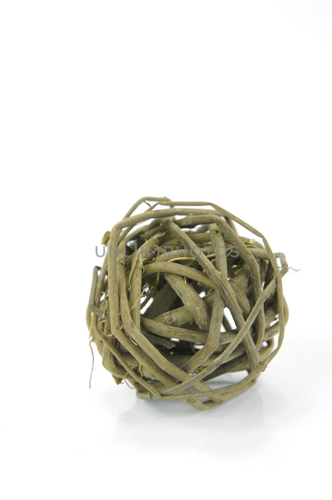 Decorative balls isolated against a white background