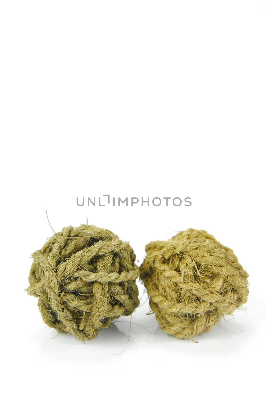 Decorative balls isolated against a white background