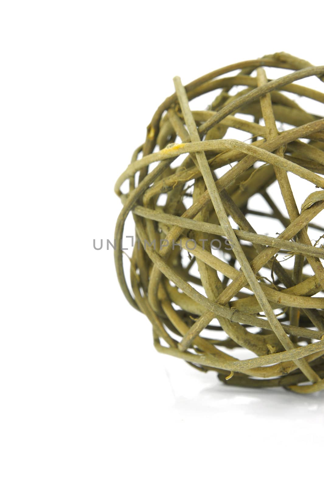 Decorative balls isolated against a white background