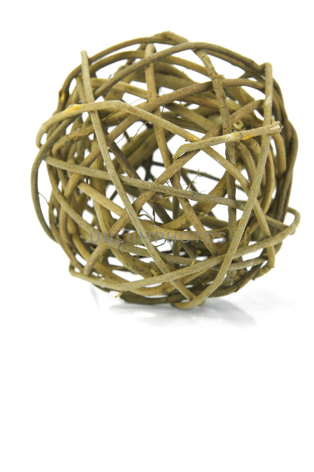 Decorative balls isolated against a white background