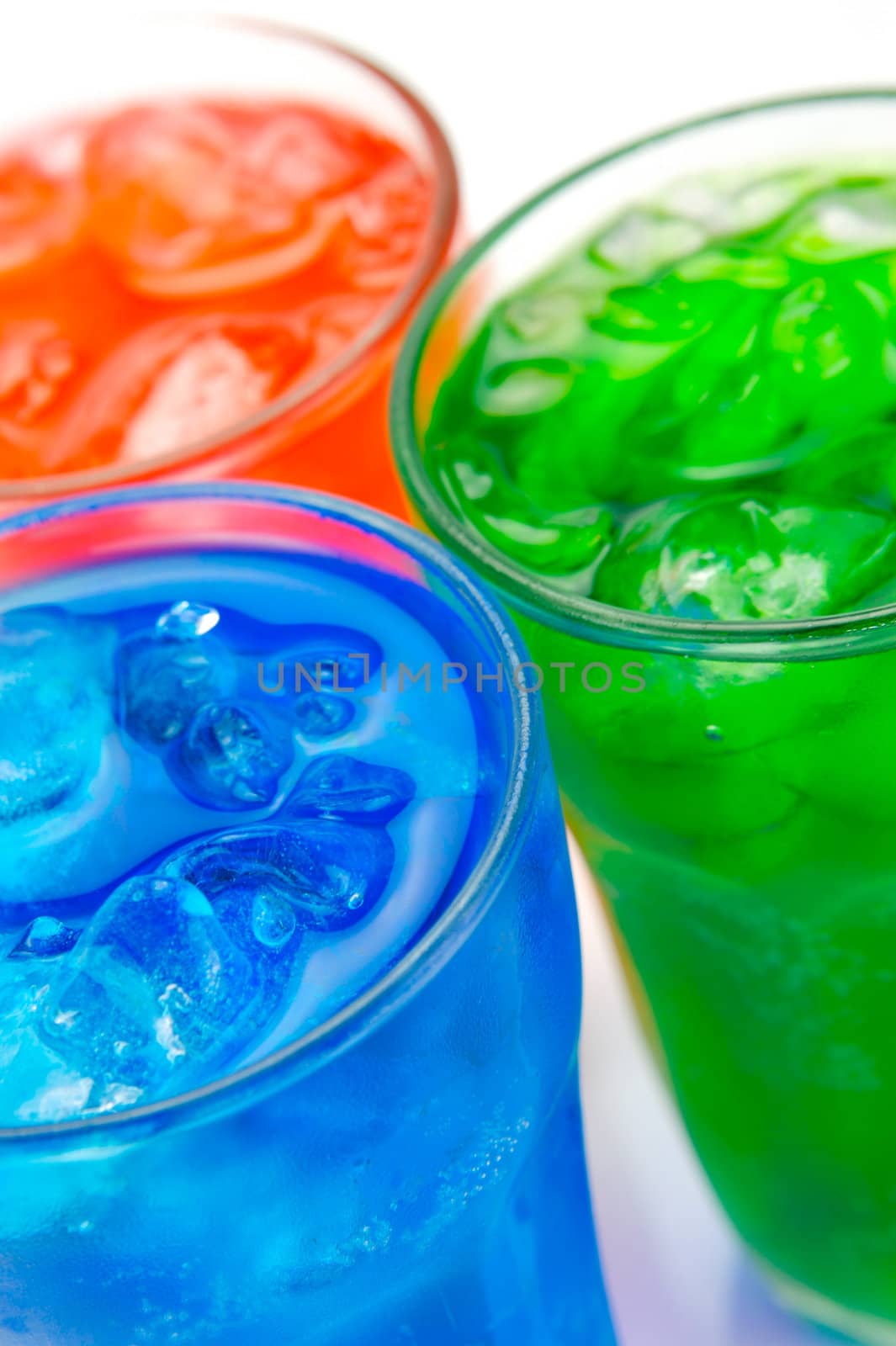 Soda drinks isolated against a white background