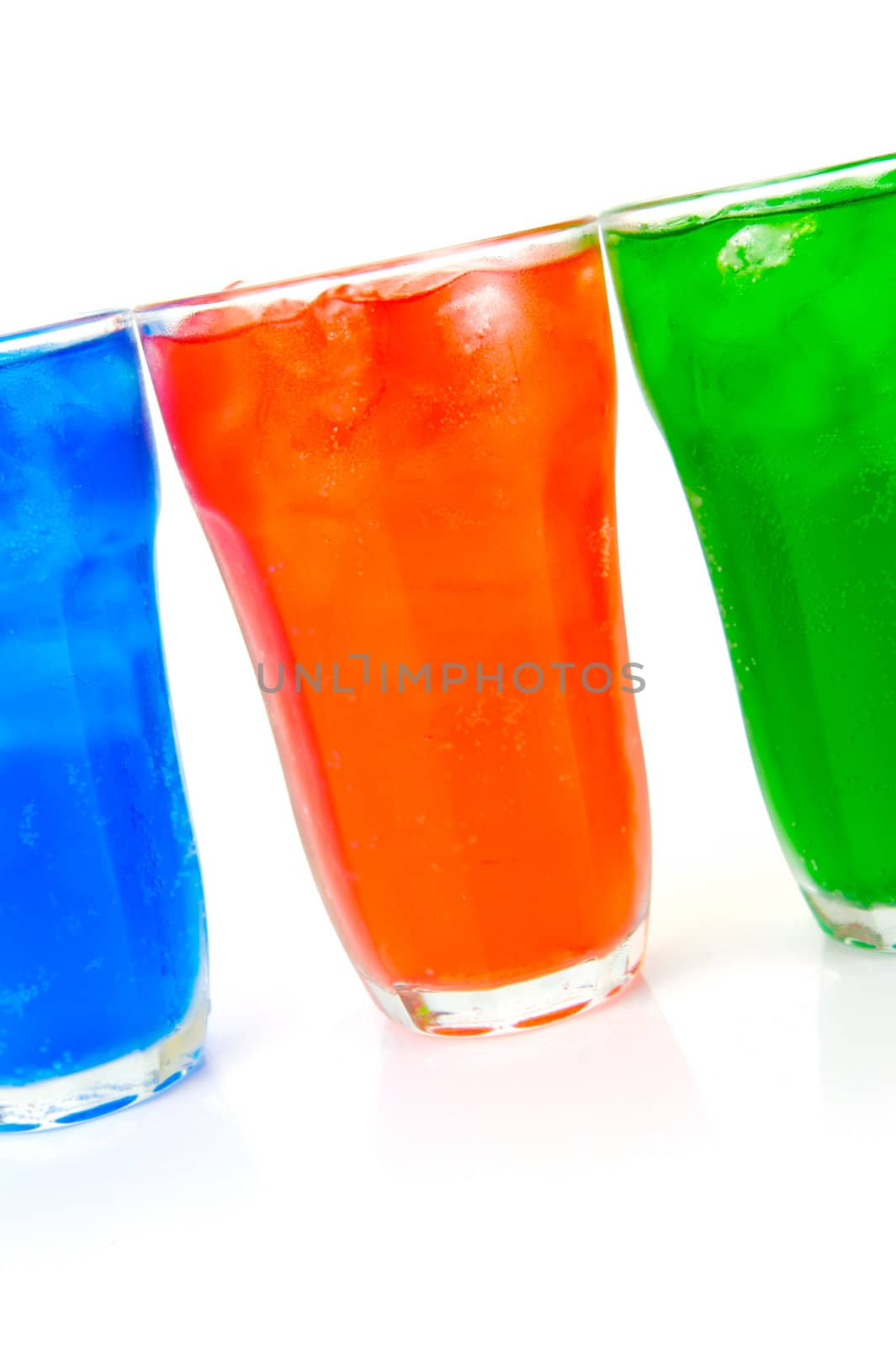 Soda drinks isolated against a white background