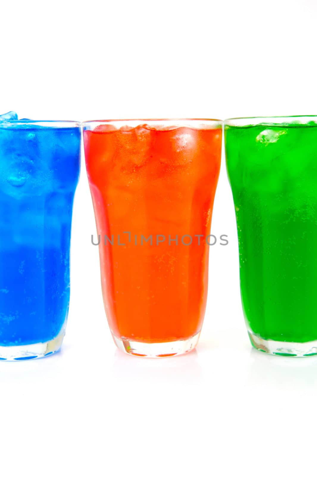 Soda drinks isolated against a white background