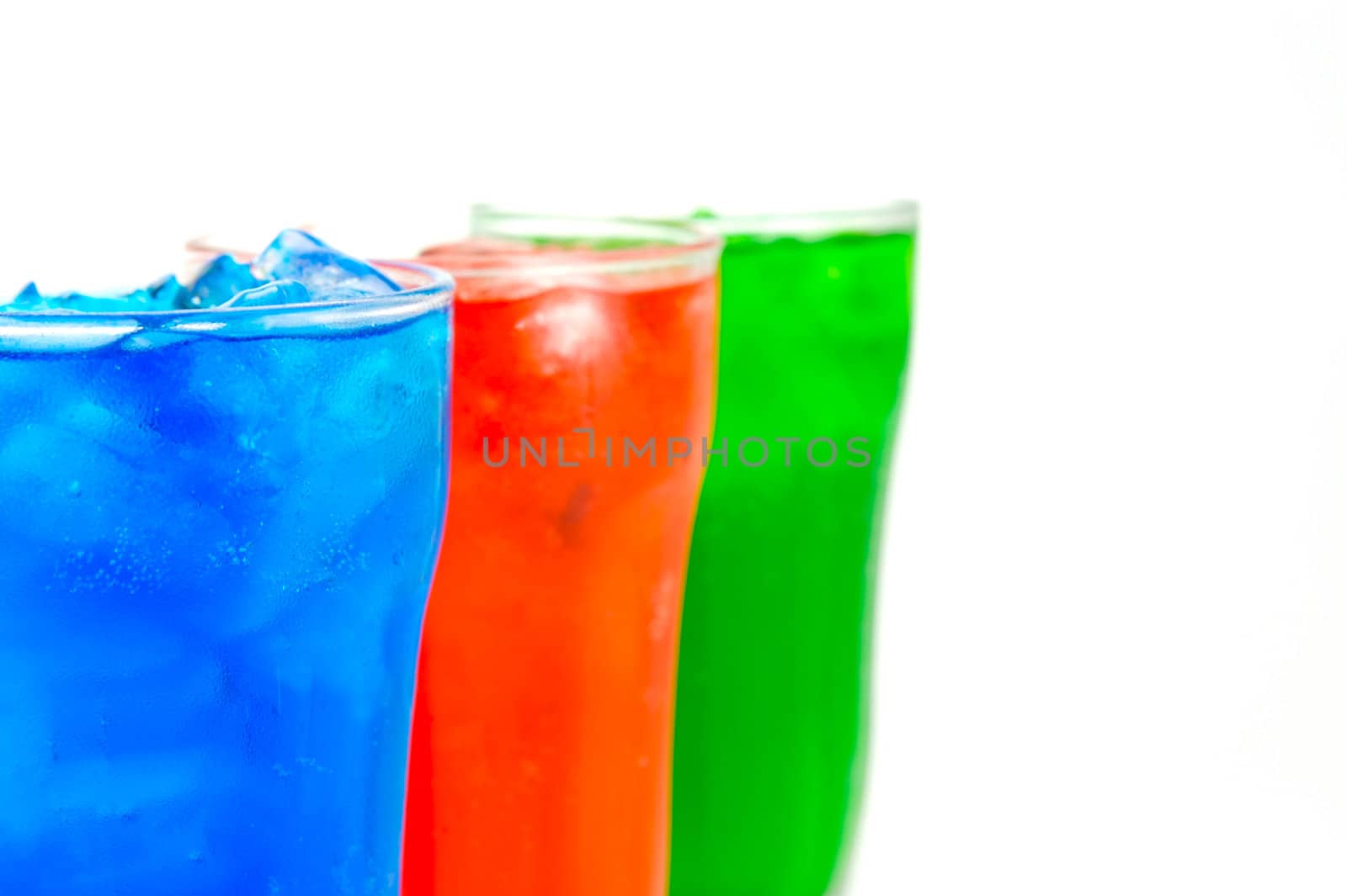 Soda drinks isolated against a white background