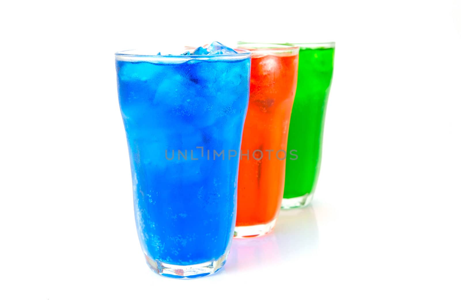 Soda drinks isolated against a white background