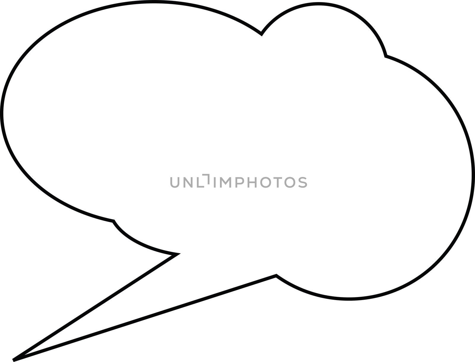 Thought or speech bubble. Could be used as a text space or in a comic strip