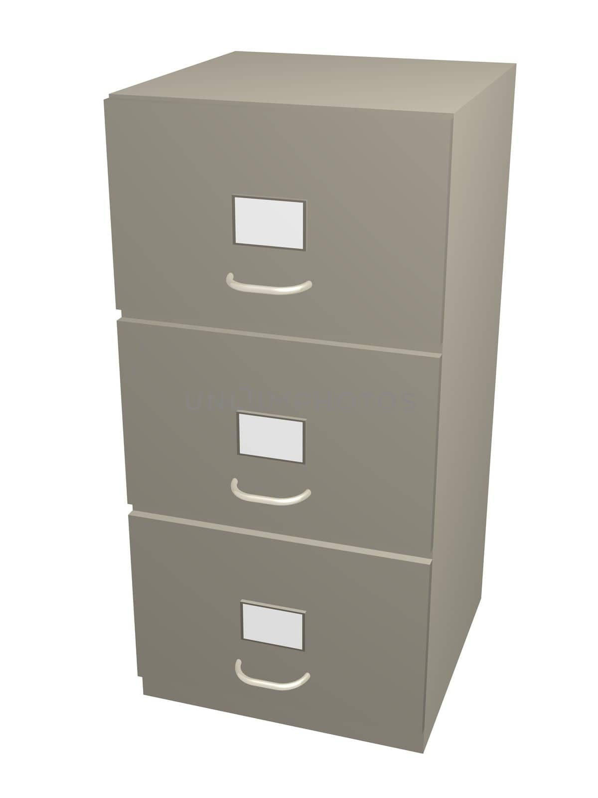 3D illustration of a Filing Cabinet 