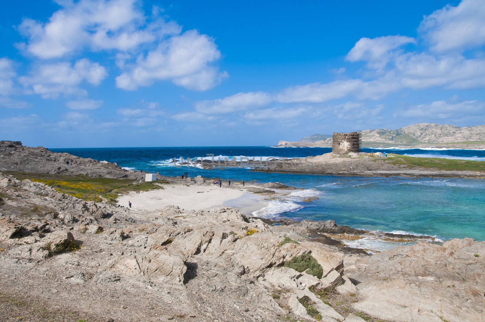 rocks on the beach of Stintino in Sardinia