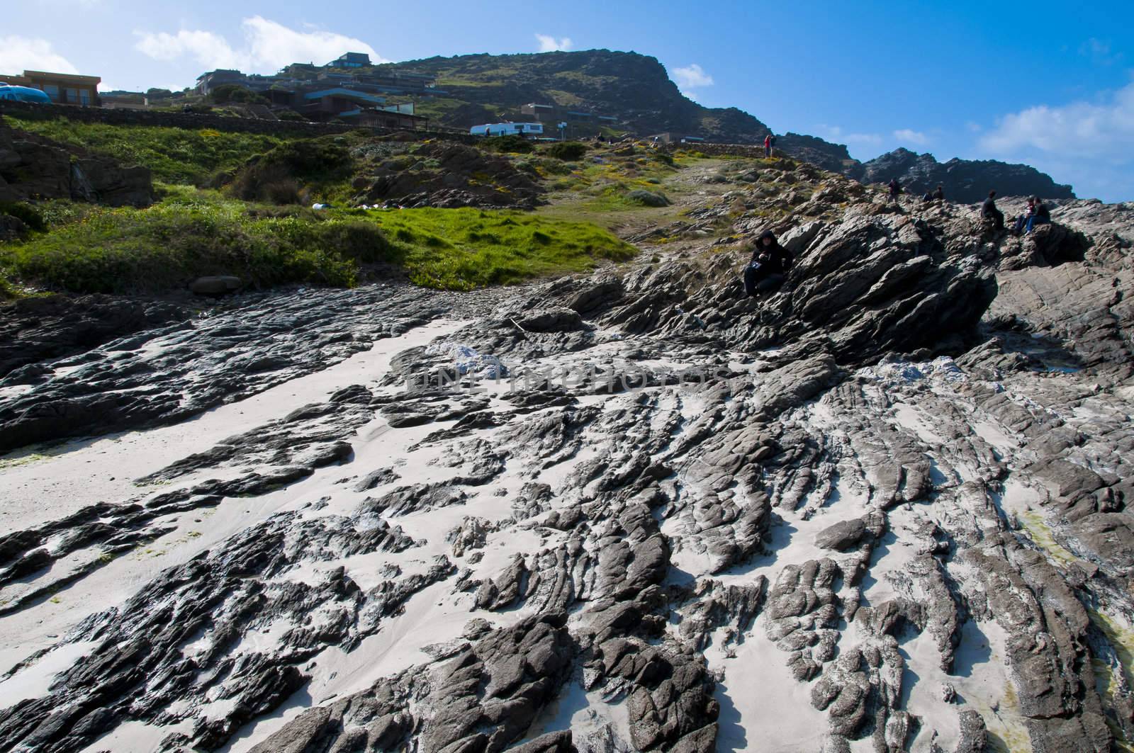 rocks on the beach of Stintino in Sardinia