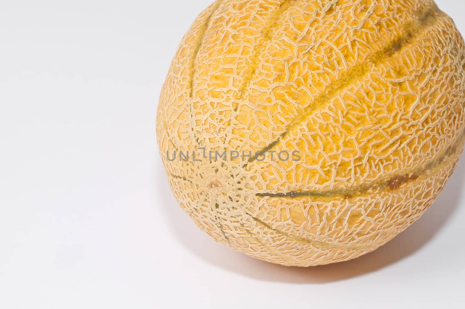 melon yellow on white background