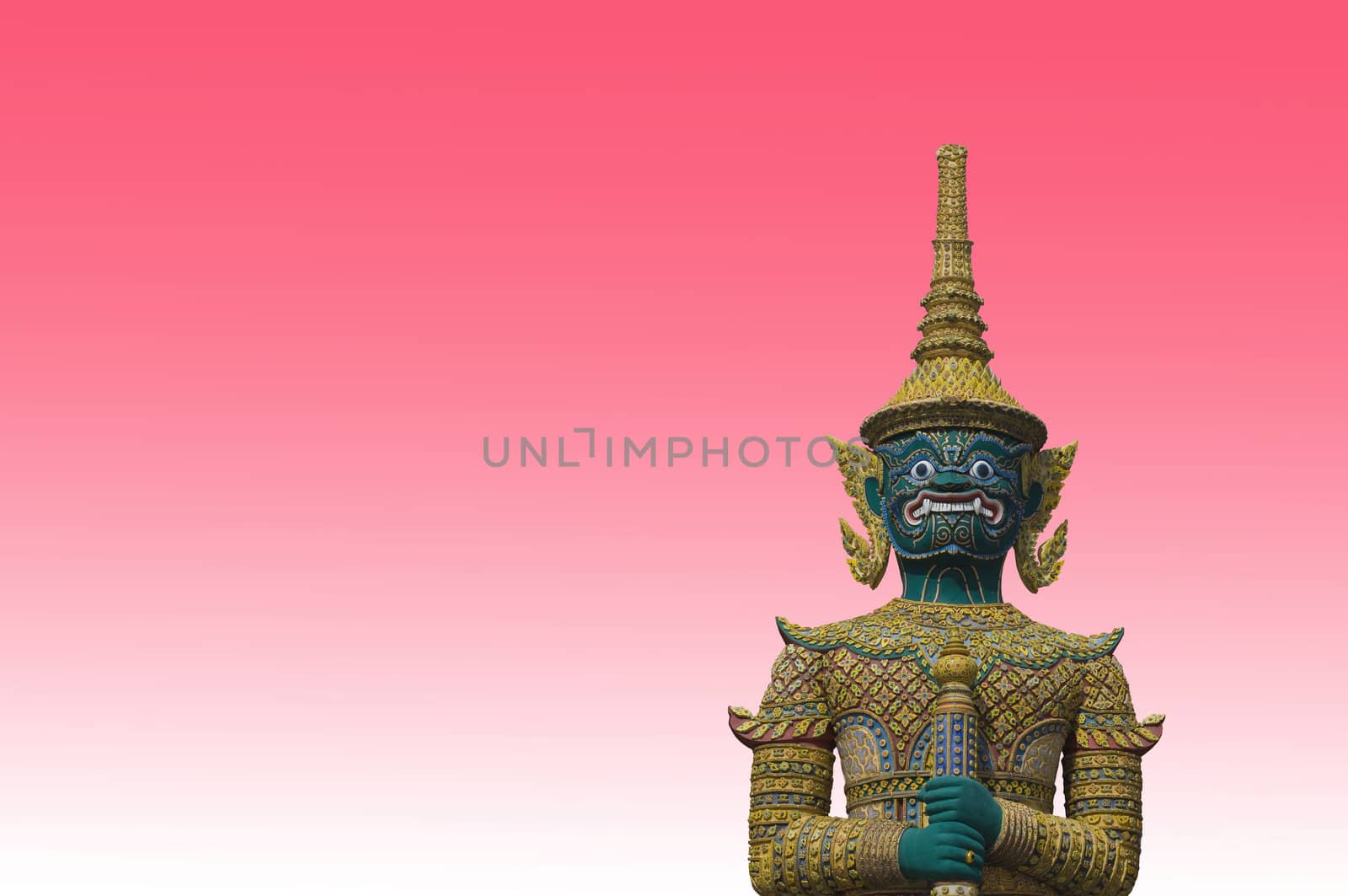 big giant in Thai temple, Thailand 