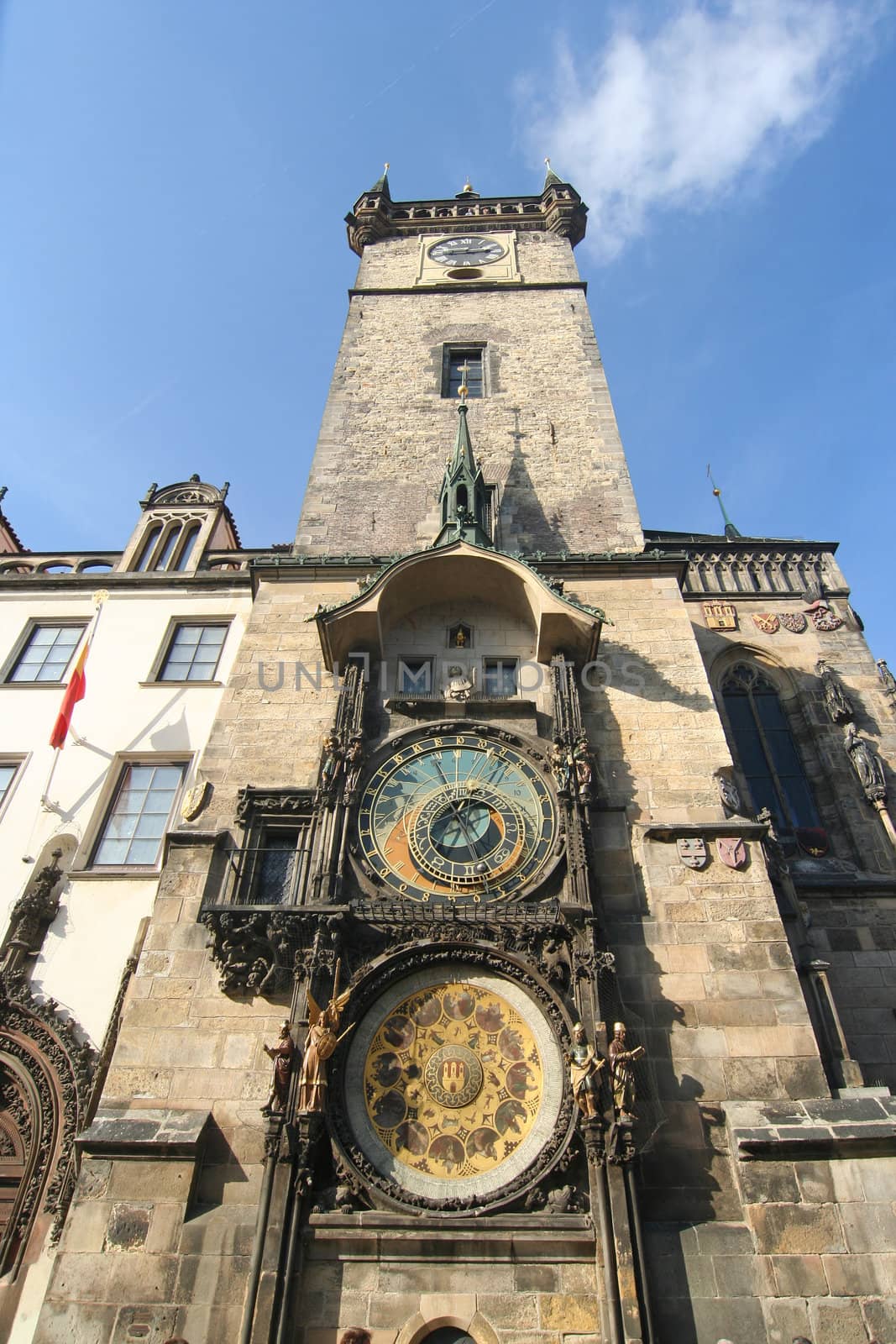 Famous Town Hall clock tower in Prague