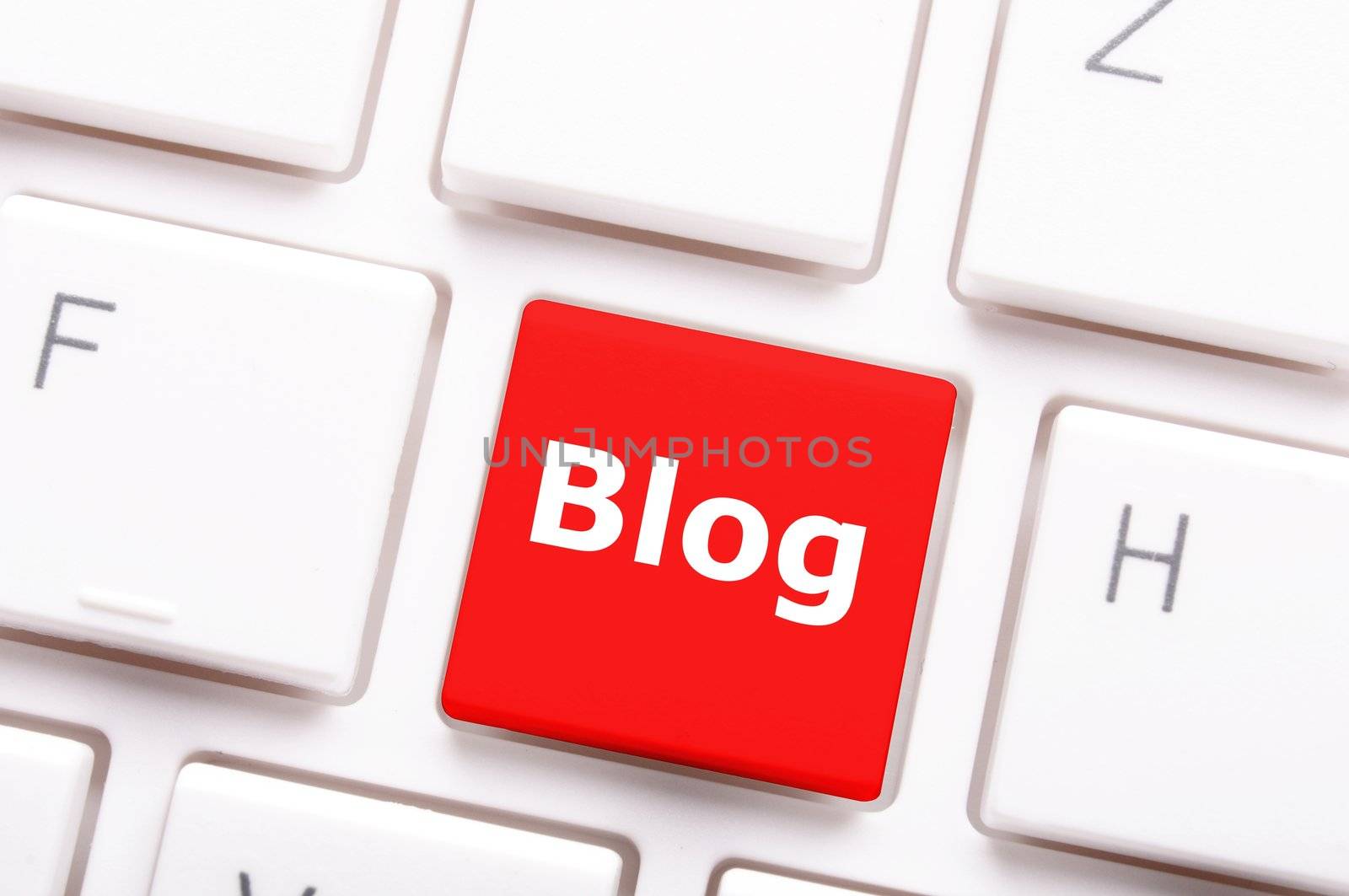 blog bloggar or inernet blogging concept with key