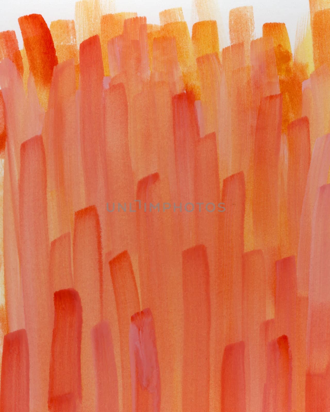 red, orange, yellow, watercolor abstract  by PixelsAway