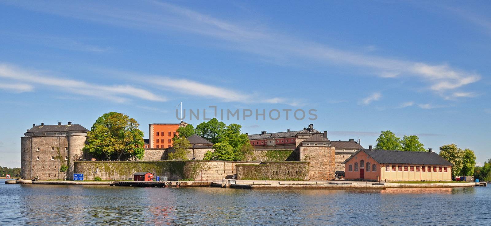 The old fortress in Vaxholm in the archipelago of Stockholm.