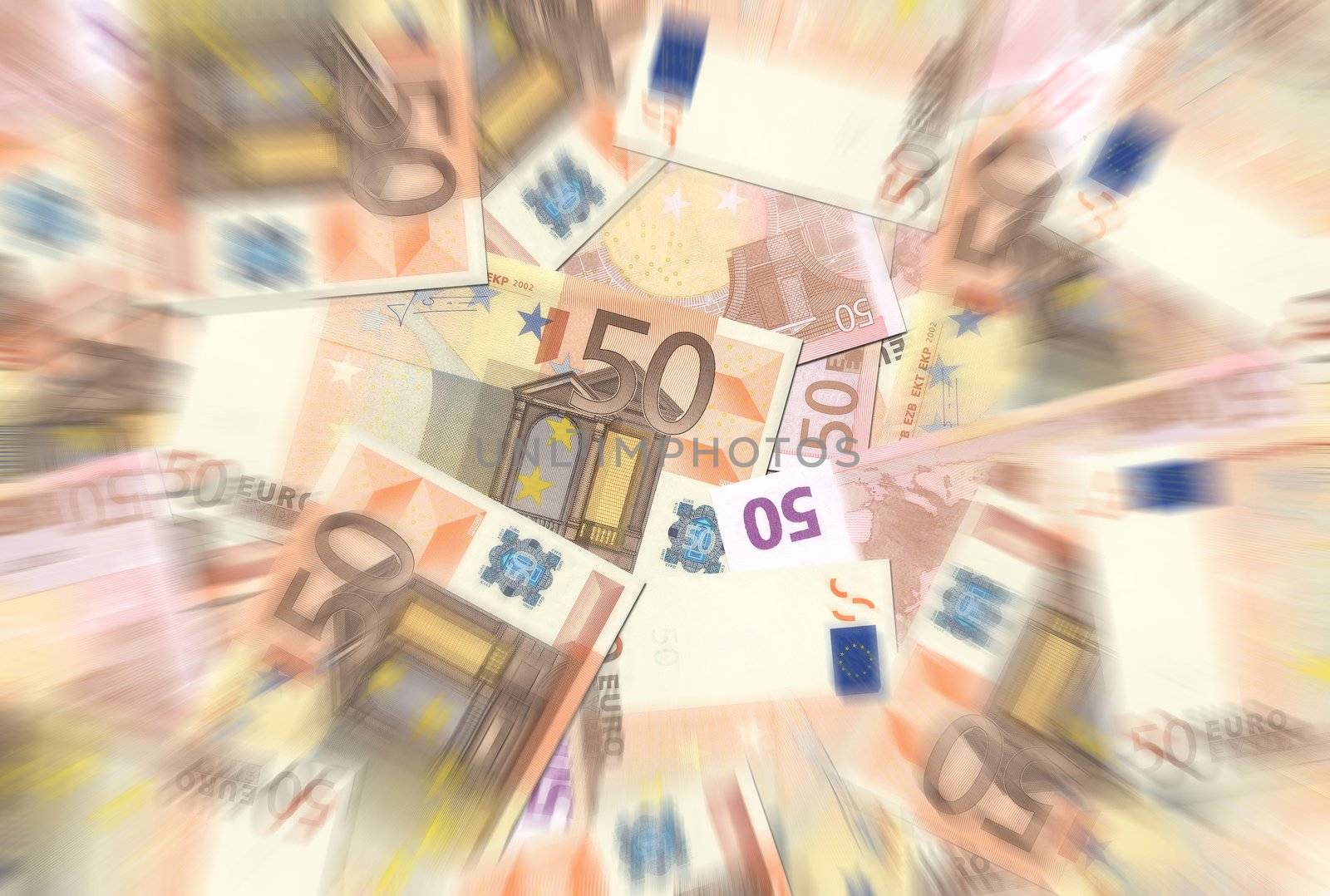 50 Euro Notes Texture Radial Blur by PixBox