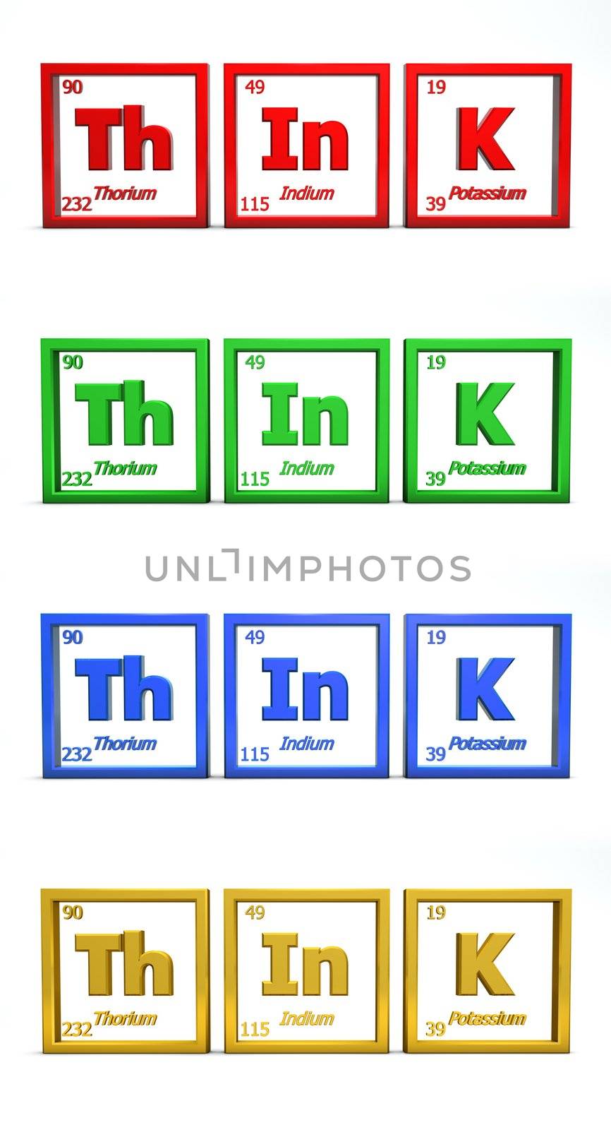 Chemical Symbol Word Think by PixBox