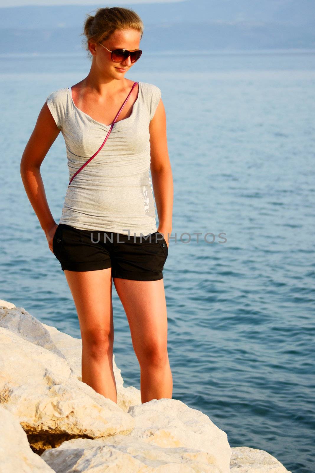 young girls in Croatia beach