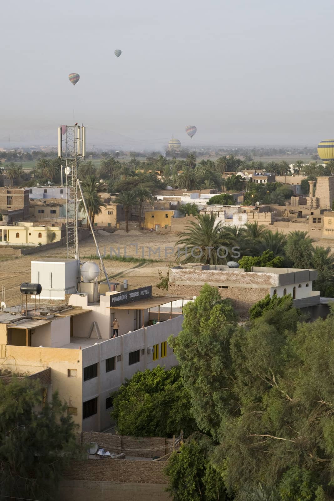 Balloon ride over The Nile Valley and The Valley Of The Kings at Luxor, Egypt