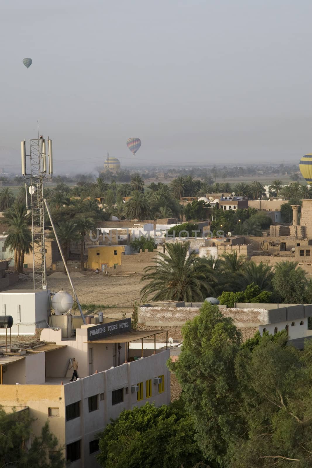 Balloon ride over The Nile Valley and The Valley Of The Kings at Luxor, Egypt