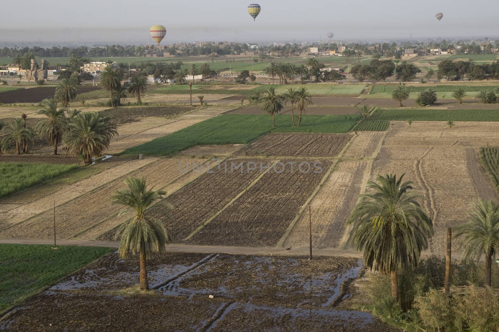 Balloon ride over The Nile Valley and The Valley Of The Kings at Luxor, Egypt