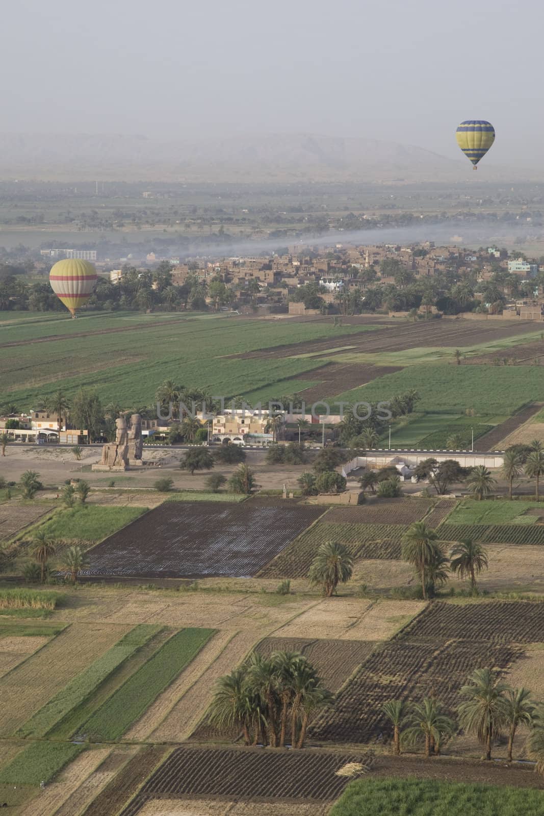 Balloon ride over The Nile Valley and The Valley Of The Kings at Luxor, Egypt