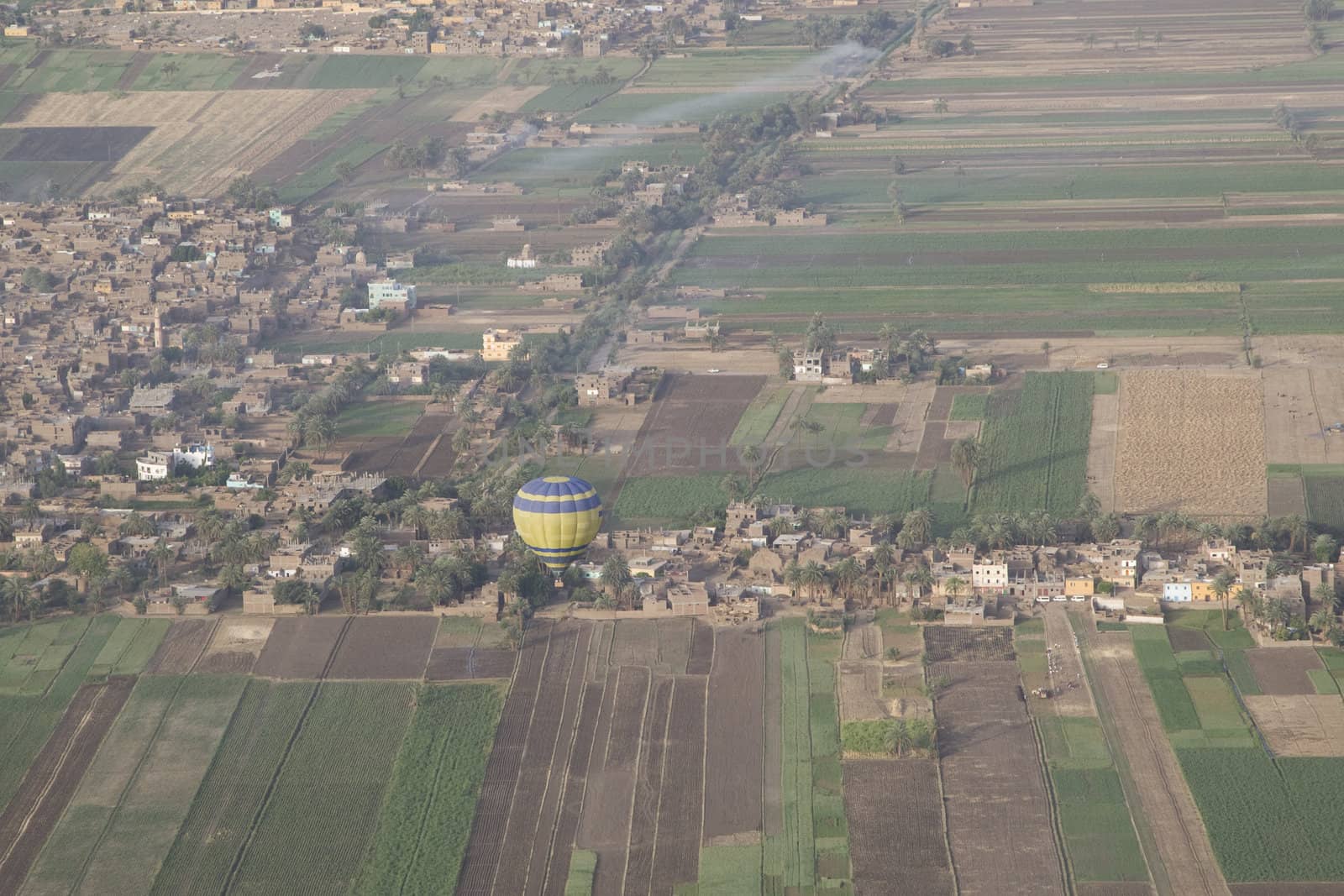 Balloon ride over The Nile Valley and The Valley Of The Kings at Luxor, Egypt