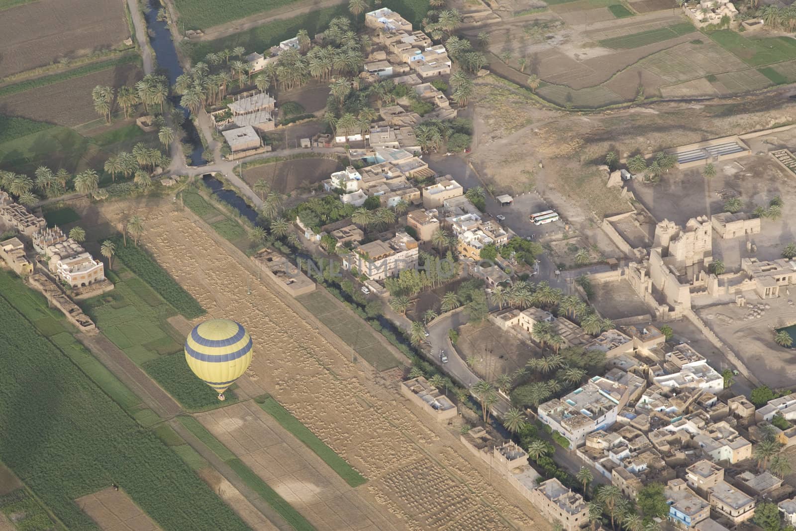 Balloon ride over The Nile Valley and The Valley Of The Kings at Luxor, Egypt