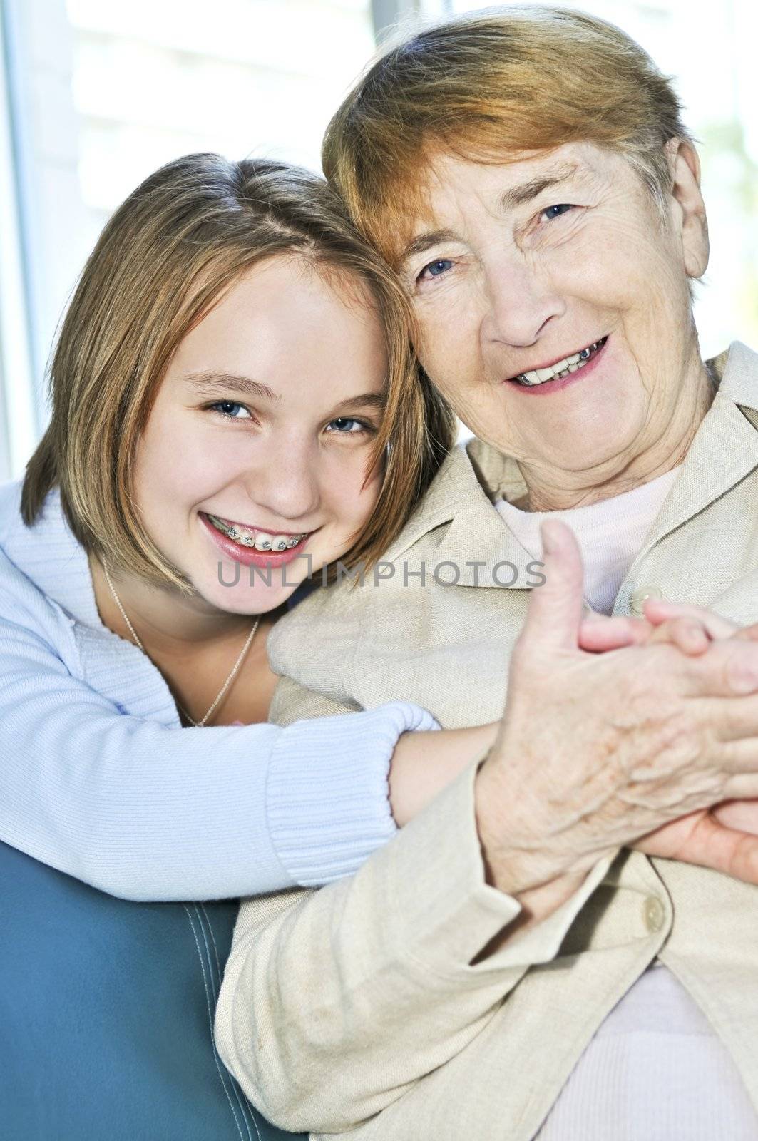 Granddaughter visiting grandmother by elenathewise