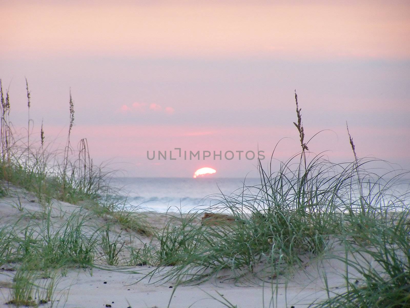 A light sunrise on the Carolina coast