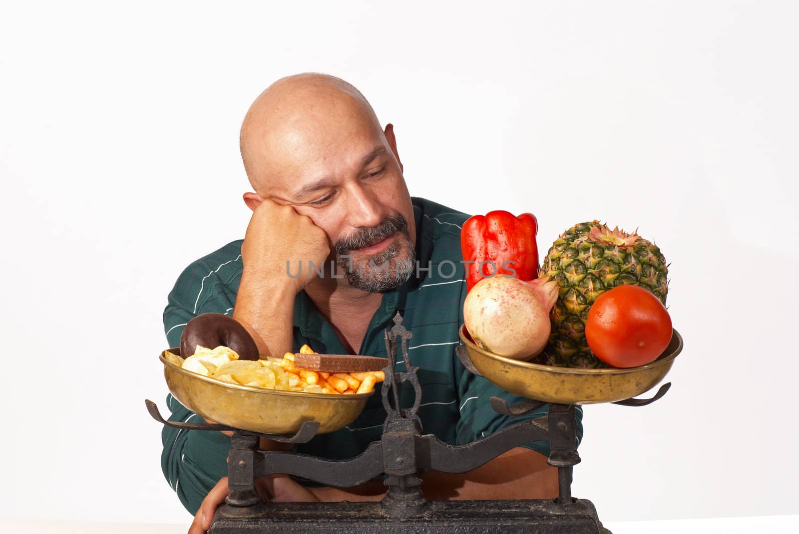 Guy feeling good about his decision to diet