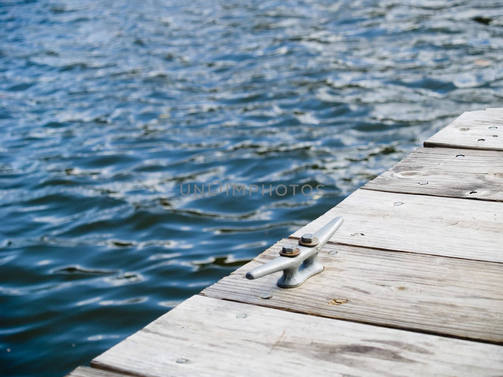 Dock on a lake in the mountains