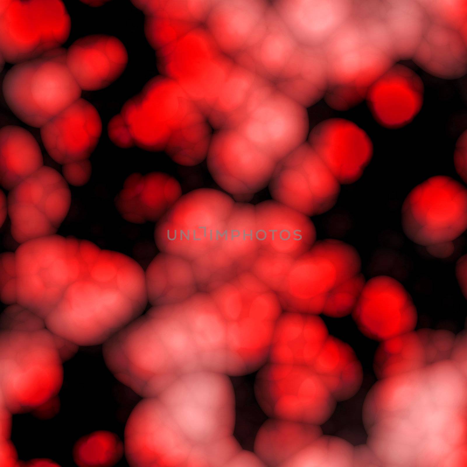 A 3d render of some blood cells or plasma isolated over black.