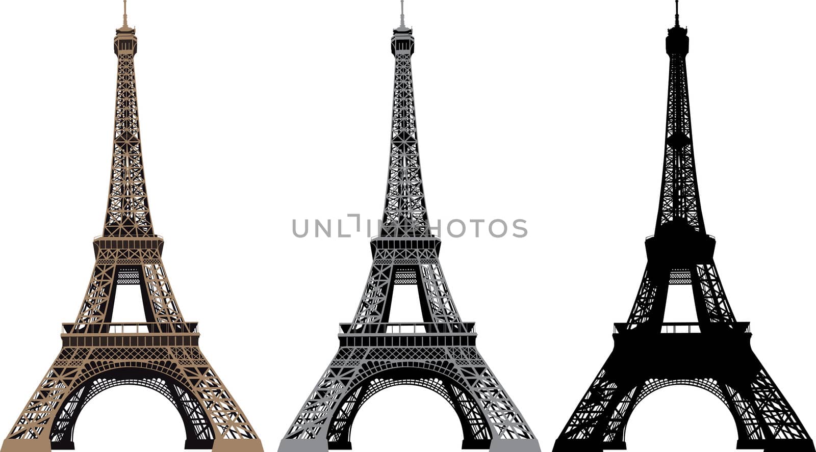 Illustration of Eiffel Tower by ints