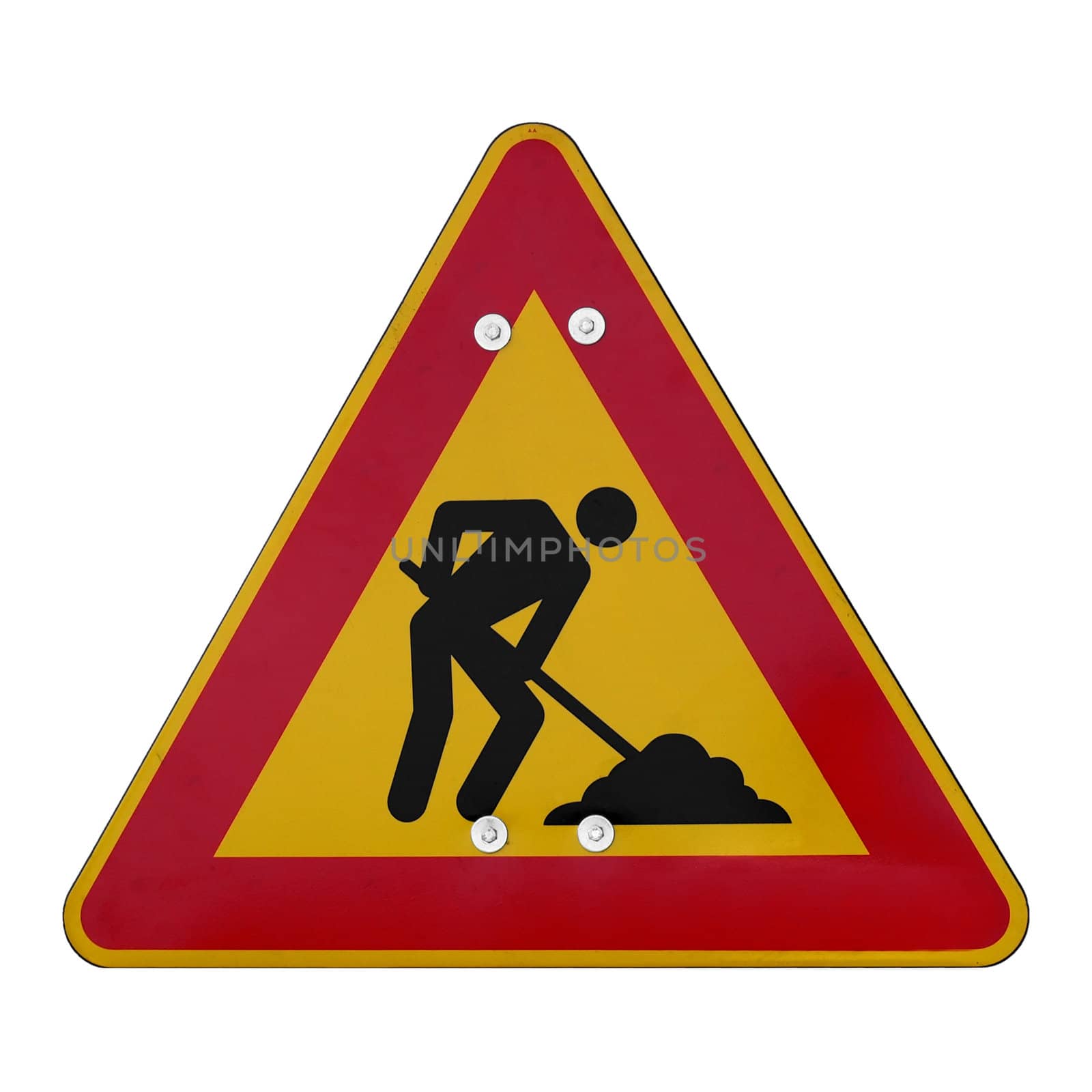 Traffic sign isolated over a white background