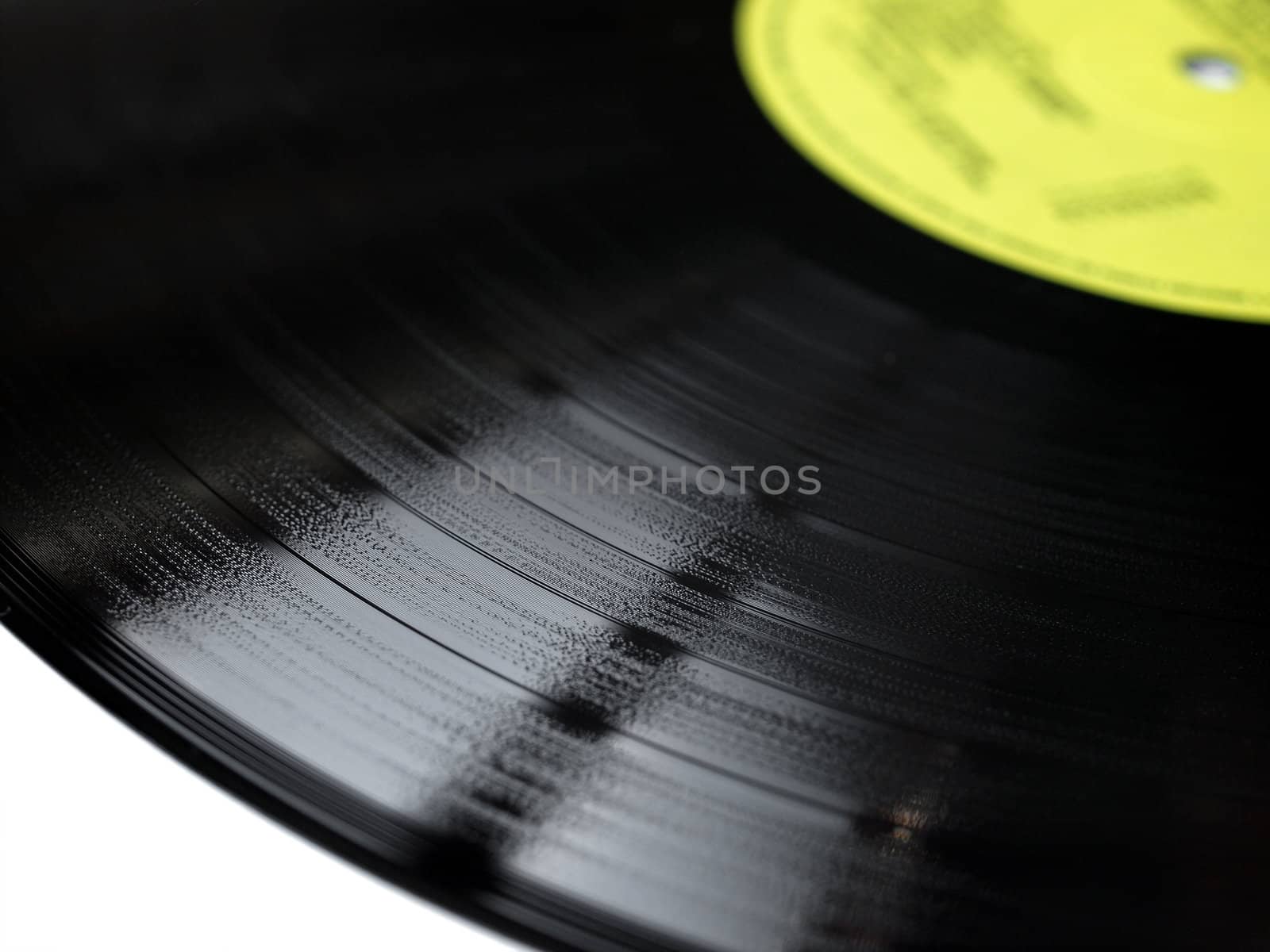 Vinyl record music recording support