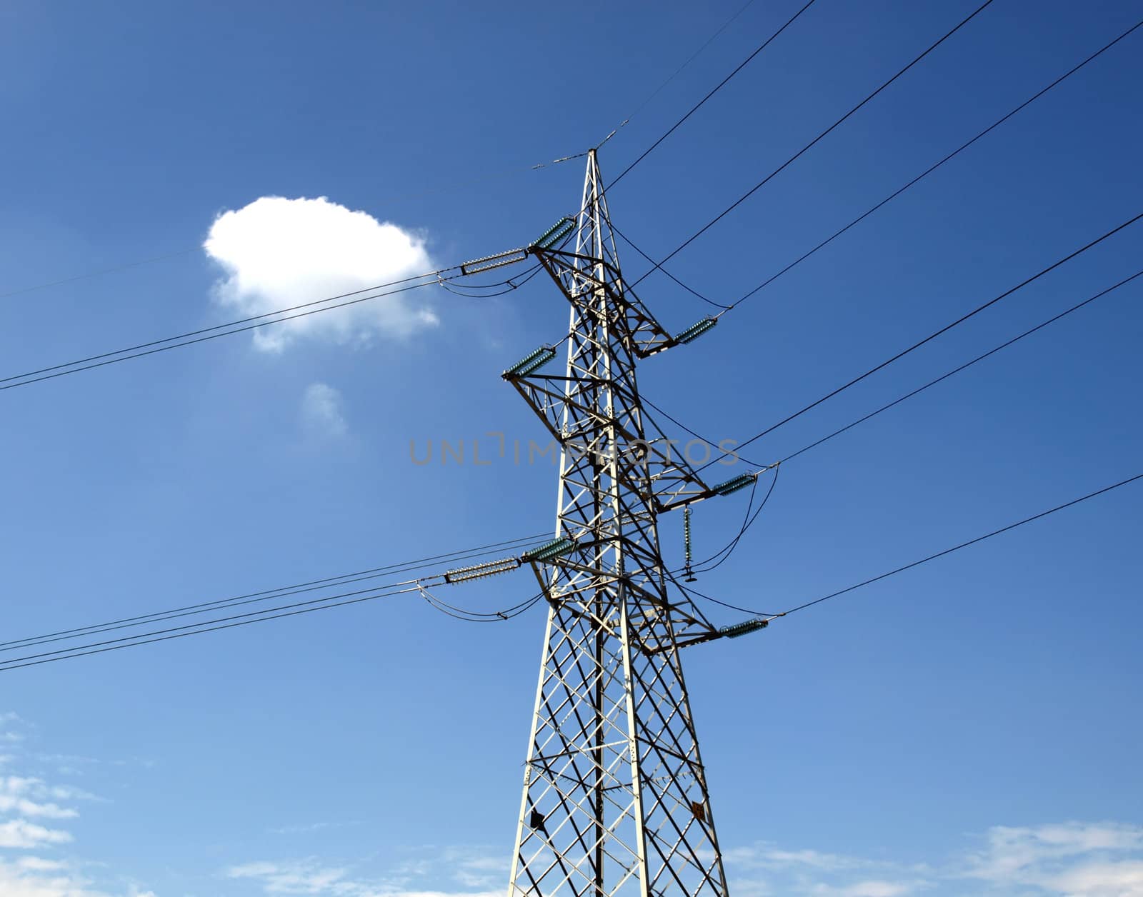 Electric transmission line tower mast