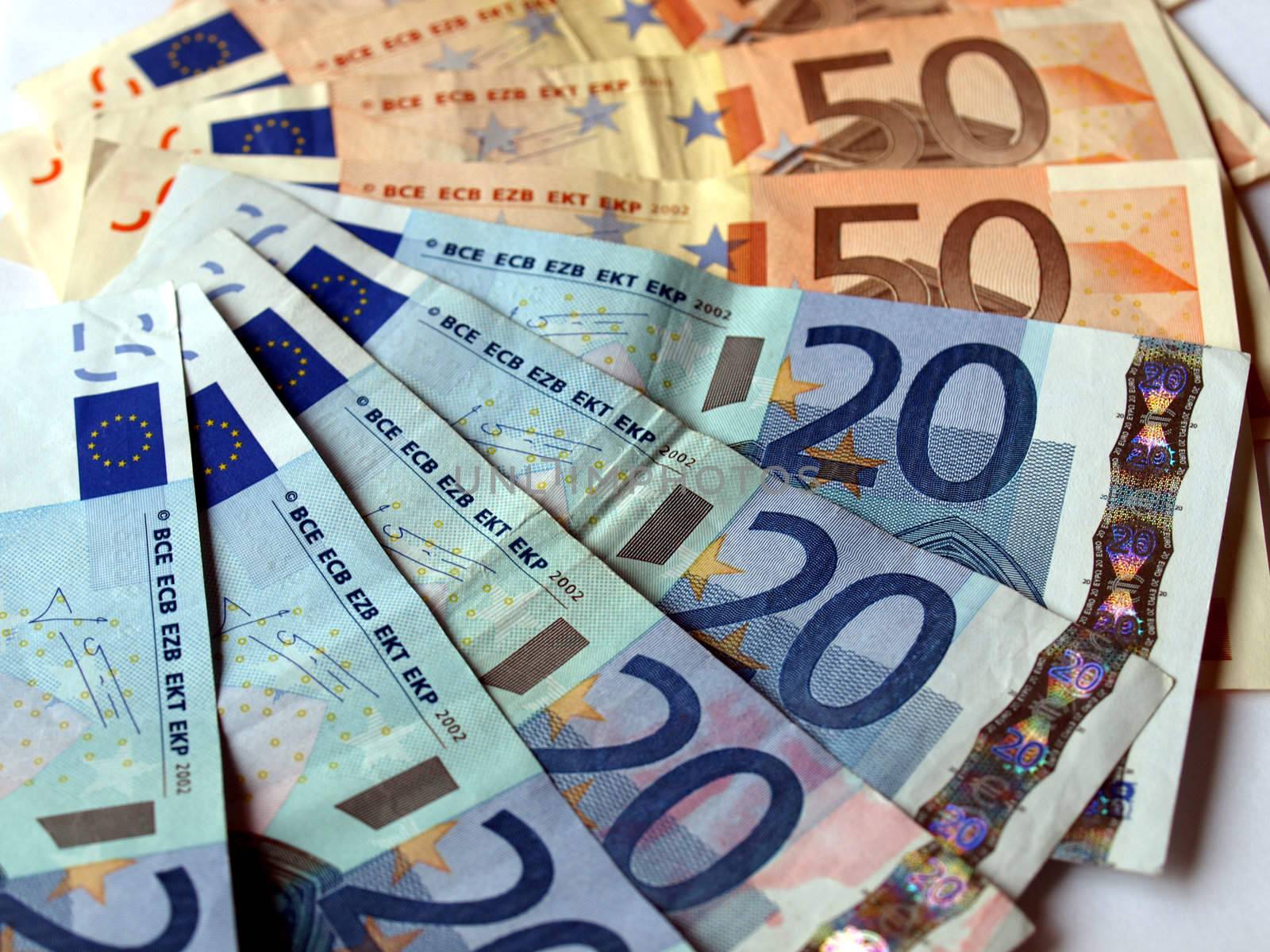 Euro banknotes money european currency