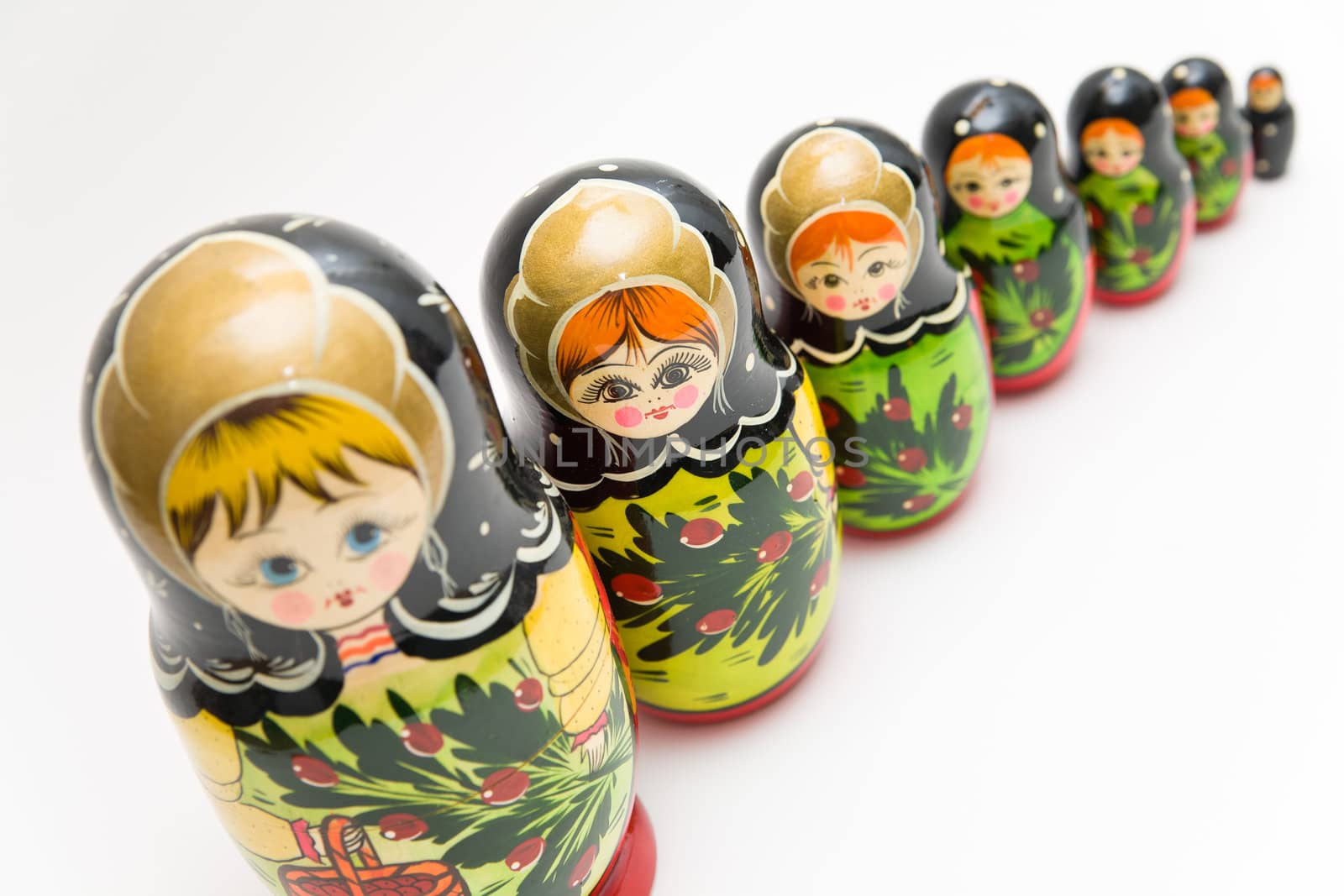 russian matryoshka doll on white background by anobis